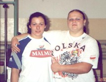 Picture of Aneta and her friend Agata Wrobel who is the World Champion in Weightlifting. female athletes, female weightlifters, female powerlifters, bodybuilding, power lifting, female strongman, strongwoman, 